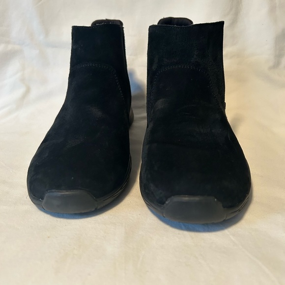 Sketchers Boots Womens 8.5 Leather Memory Foam Air Cooled Black Zip Up Comfort - Picture 8 of 15